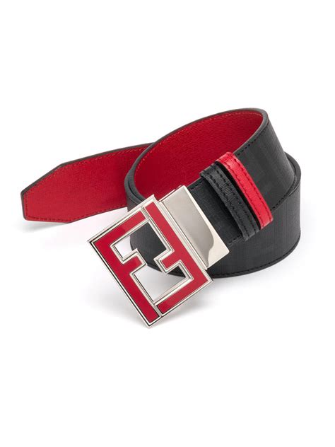 mens fendi belt red|fendi men's reversible belt.